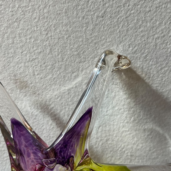 Hand Signed Glass Starfish Sun Catcher Paper Weight Decor - Picture 2 of 6